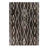 Image de Tapis Fait Main en Cuir "Lavin" Noir & Blanc 120 x 170 cm
