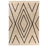 Image de Tapis Tufté à la Main Ethnique "Mylen V" Beige & Noir 120 x 170 cm