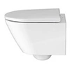 Image de Cuvette WC suspendu sans bride compact D-Neo avec abattant frein de chute déclipsable