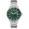 Image de Montre Emporio Armani à trois aiguilles avec date en acier inoxydable pour homme, AR11338