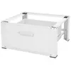 Image de Socle pour machine à laver en acier blanc accessoire avec tiroir ML-Design
