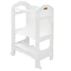 Image de Tour d'Apprentissage pour Enfants 2in1 avec Tableau Noir, Chaise d'Observation