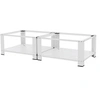 Image de ML-Design Socle pour Machine à Laver Double avec 2 Etagère, Acier, Blanc, 128x54 cm,