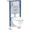 Image de Pack complet bâti-support Duofix avec plaque Sigma20 et Pack cuvette Renova semi-caréné - - 118.311.KJ.2