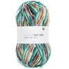 Image de Pelote de laine à chaussettes à tricoter Superba Fair Isle 4 fils - 100GR -(...) - 04 Turquoise/brun