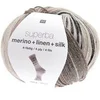 Image de Laine à chaussette Superba Merino + Linen + Silk 4 fils - 100 gr -(...) - Multicolore (006 - Hipster)
