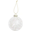 Image de Boule de Noël en verre fougères dorées Ø 8 cm