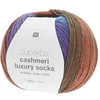Image de Pelote de Laine à Chaussettes Superba Cashmeri Luxury Socks 4 fils - 100g - : Douceur et Luxe pour Vos Pieds(...) - Multicolore (022 - Joy)