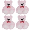 Image de Cartes de 4 boutons nounours 16 x 18 mm -(...) - Lilas clair