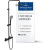 Image de Villeroy & Boch Universal Showers ensemble douche   Dche effet pluie avec thermostat et douch. main   3 types de jets   Support douch. main flex.   Ens. dche facile à entretenir et monter   Matt Black en occasion ou reconditionné