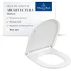 Image de Villeroy & Boch Siège de WC Architectura SlimSeat avec fermeture automatique - Abattant D en plastique thermodurcissable, amovible e incassable - Pièce de rechange d'origine - Blanc alpin brillant en occasion ou reconditionné