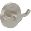 Image de Villeroy & Boch Crochet porte-serviettes double mural Elements Tender, crochet mural en zinc, accessoire de salle de bain, rond, 76 x 32 x 54 mm   Nickel Brossé Mat en occasion ou reconditionné