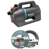 Image de Gardena Pompe de jardin 4100 Silent Set :Pompe d'irrigation très silencieuse et innovante avec kit d'aspiration de 3,5 m et tuyau classique de 20 m, débit 4100 l/h, moteur 550 W, étanche(9051-20) en occasion ou reconditionné