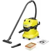 Image de Kärcher Aspirateur Eau et Poussières WD 4 V-20/5/22, Puissance : 1000W, Cuve Polypropylène : 20L, Flexible d'Aspiration : 2,2m, Soufflerie, Filtre Plissé Plat, Suceurs Sol Fentes, Sachet Filtre Ouate en occasion ou reconditionné
