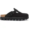 Image de Birkenstock Sabots Boston Chunky Suede Leather Narrow