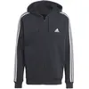 Image de Sweatshirt full zip à capuche molleton adidas Essentials 3-Stripes Noir S IB4029