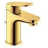 Image de Mitigeur lavabo Wave S avec vidage doré poli