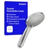 Image de Duravit pommeau de douche Universal, douchette avec 3 types de jets (Rain, IntenseRain, SoftRain), ronde (Ø 110 mm), tête de douchette facile à nettoyer, inox brossé en occasion ou reconditionné
