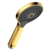 Image de Pommeau de douche 3 jets Click MinusFlow doré poli