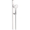 Image de Pommeau de douche MinusFlow flexible et barre chromé blanc