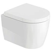 Image de Pack cuvette WC suspendu compact sans bride ME by Starck avec abattant frein de chute