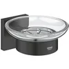 Image de GROHE Start Cube Porte Savon avec Support pour Salle de Bain, Fixations Cachées, A Coller avec GROHE QuickGlue ou à Visser, Noir Mat, 410962430 en occasion ou reconditionné