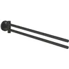 Image de GROHE Start Double Barre Porte-Serviettes pour Salle de Bain, 439 mm, Fixations Cachées avec Vis Incluses, Bras Pivotants, Métal, Noir Mat, 411832430 en occasion ou reconditionné
