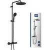 Image de GROHE Vitalio Start System 250, Colonne de Douche avec Mitigeur Thermostatique, Douche de Tête Ronde 25cm 1 jet, Douchette Ronde 11cm 2 jets, Flexible 1.75m, Economie d'Eau, Noir Mat, 266772431 en occasion ou reconditionné