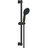 Image de Ensemble De Douche Avec Pommeau 2 Jets, Barre 60Cm Et Flexible 1,75M - Vitalio Start 110 279482431 - Economie D'Eau - Noir Mat