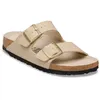 Image de Birkenstock - Arizona BF - Sandales femme Triples Sandcastle / Oyster - 40 - Étroit