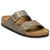 Image de Birkenstock - Arizona SYN - Sandales femme Leo Gray Taupe - 37 - Normal