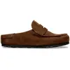 Image de Birkenstock Sabots Naples Wrapped Suede Leather Narrow