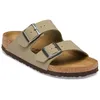 Image de Birkenstock - Arizona LEVE - Sandales Faded Khaki / Dark Brown - 46 - Normal