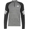 Image de Maillot 1/4 zip adidas Icon 3-Stripes Gris S JC5227