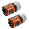Image de 2 raccords rapides pour tuyaux d'arrosage - 13 mm 1/2 - 15 mm 5/8 - 18279-20