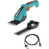 Image de Kit cisaille a gazon ComfortCut Li + lame taille-buissons - 3,6 V/3,0 Ah - Protection de lames Câble USB-C - 9888-20