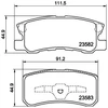 Image de Kit De Plaquettes De Frein, Frein À Disque 8db 355 009-691 Hella Hella 8db355009691 Chrysler;Citroen;Dodge;Jeep;Lancia;Mitsubishi;Peugeot