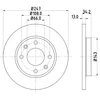 Image de Disque De Frein Hella 8dd355106191 Citroen;Peugeot