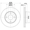 Image de Disque De Frein Hella 8dd355106431 Ford;Mazda