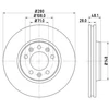 Image de Disque De Frein Hella 8dd355113661 Citroen;Fiat;Peugeot;Toyota
