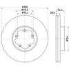 Image de Disque De Frein Hella 8dd355118421 Ford