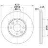 Image de Disque De Frein Hella 8dd355118491 Dacia;Lada;Mercedes-Benz;Nissan;Renault