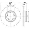 Image de Disque De Frein Hella 8dd355120111 Ford