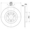 Image de Disque De Frein Hella 8dd355120421 Citroen;Ds;Fiat;Opel;Peugeot;Toyota;Vauxhall