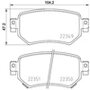 Image de Kit De Plaquettes De Frein, Frein À Disque 8db 355 025-561 Hella Hella 8db355025561 Mazda