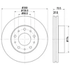 Image de Disque De Frein Hella 8dd355125261 Citroen;Fiat;Opel;Peugeot