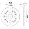 Image de Disque De Frein Hella 8dd355126611 Ford