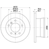 Image de Disque De Frein Hella 8dd355128411 Mercedes-Benz;Puch;Volkswagen