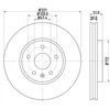 Image de Disques De Frein 8dd 355 129-091 Hella Hella 8dd355129091 Chevrolet;Mg;Opel;Saab;Vauxhall