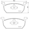 Image de Kit De Plaquettes De Frein, Frein À Disque 8db 355 032-951 Hella Hella 8db355032951 Audi;Seat;Skoda;Volkswagen